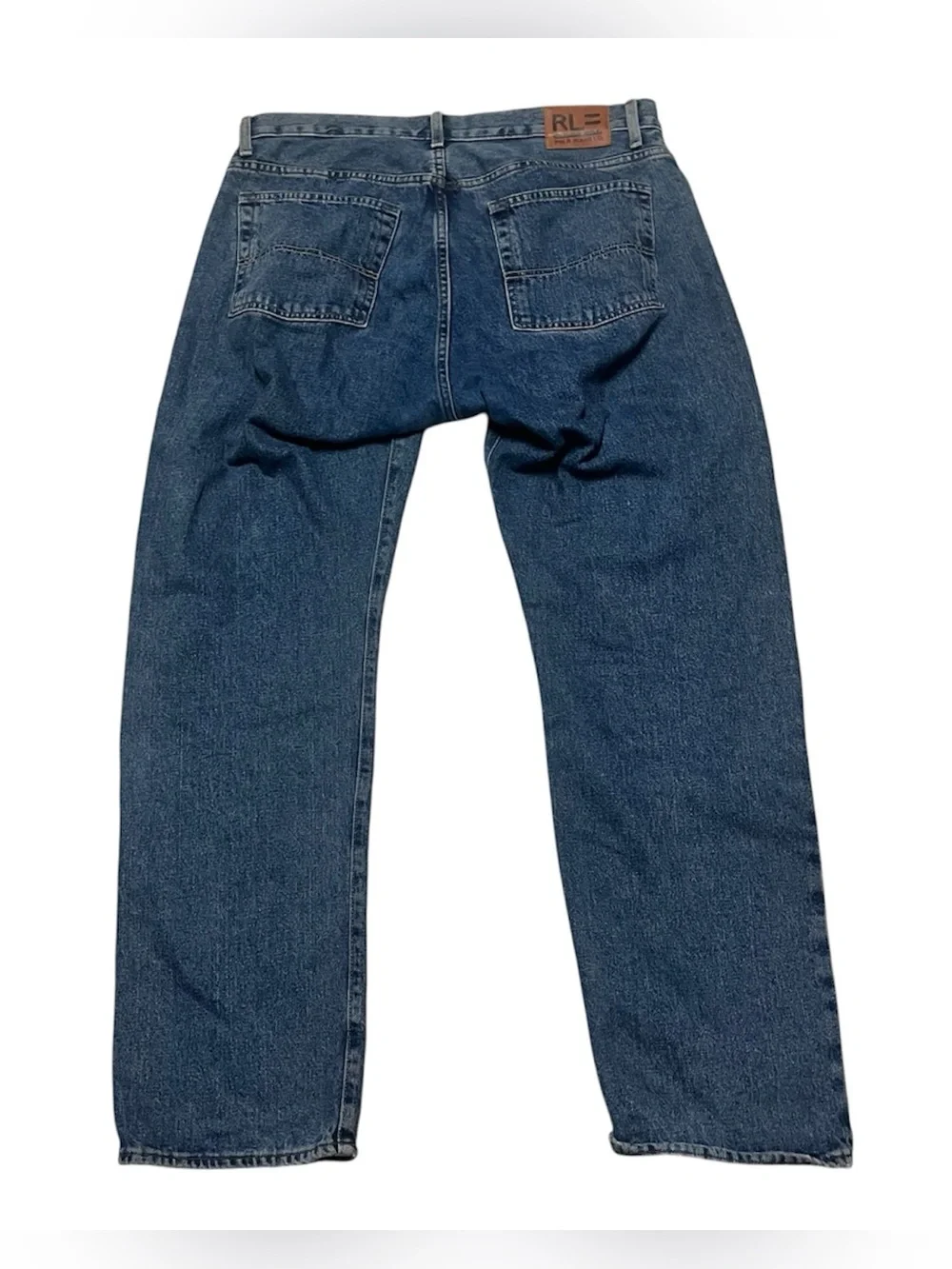 RL Polo Jeans CO Ralph Lauren Blue Men’s Straight Leg Denim Size 36x32 Vintage